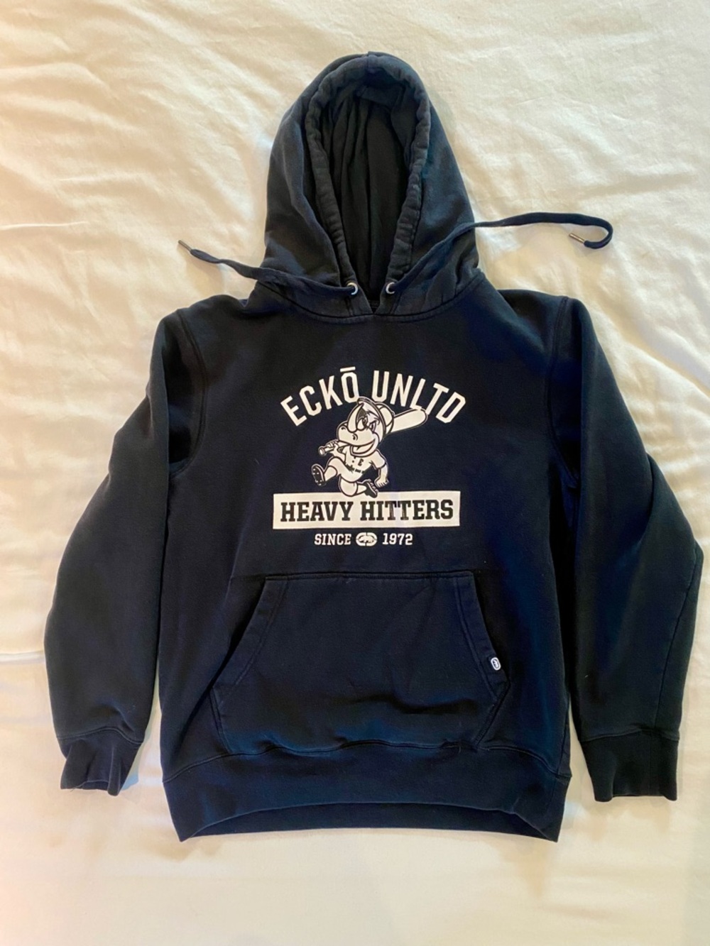 Ecko Unlimited Men’s Black Hoodie‎ with White 'Heavy Hitters' Graphic